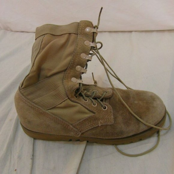 sz7R ALTAMA 5877 HOT WEATHER RIPPLE SOLE TAN COMBAT RIGHT BOOT ONLY NM 32389